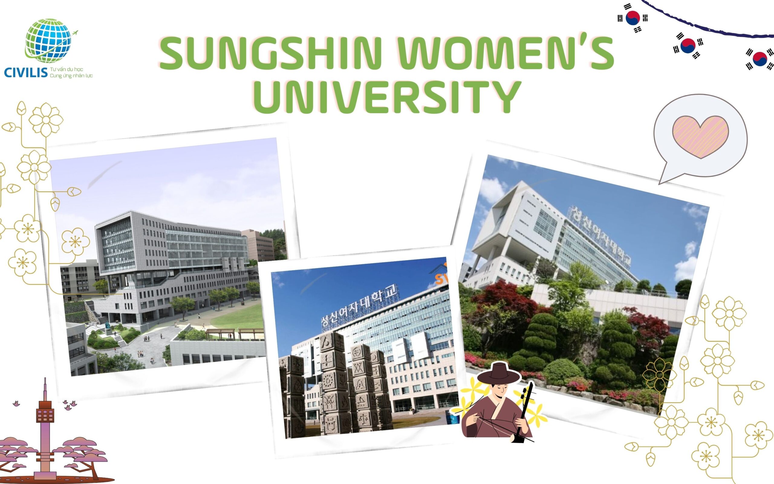 Giới thiệu Đại học nữ Sungshin Hàn Quốc – 성신여자대학교